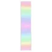 Niedlich Ombre Pastel Rainbow Gradient Party Kurzer Tischläufer (Vorderseite)