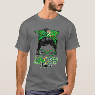 Niedlich One Lucky Mama Messy Bun Happy St Patrick T-Shirt