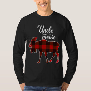 Niedlich Onkel Elche Karierte Weihnachten Matching T-Shirt