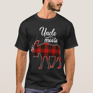 Niedlich Onkel Elche Karierte Weihnachten Matching T-Shirt