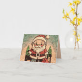 Niedlich Opa Santa Karte (Gelbe Blume)