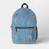 Niedlich Opal Iridescent Monogram Kid's Bedruckter Rucksack (Vorderseite)