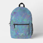 Niedlich Opal Iridescent Monogram Kid's Bedruckter Rucksack (Vorderseite)