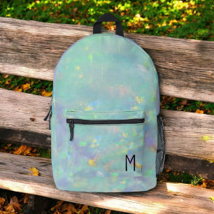 Niedlich Opal Iridescent Monogram Kid's Bedruckter Rucksack