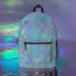 Niedlich Opal Iridescent Monogram Kid's Bedruckter Rucksack