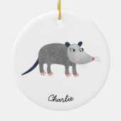 Niedlich Opossum Personalisiert Keramik Ornament (Hinten)