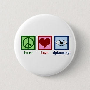 Niedlich Optometrisches Friedensoptometrie Liebe Button