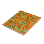 Niedlich orange abstrakte nahtlose Blume Fliese (Seite)