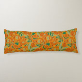 Niedlich orange abstrakte nahtlose Blume Keramik Seitenschläferkissen (Rückseite)