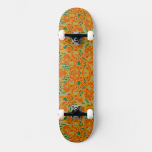 Niedlich orange abstrakte nahtlose Blume Keramik Skateboard