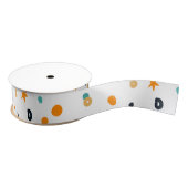 Niedlich Orange Black Green Fun Halloween Ripsband (Spule)
