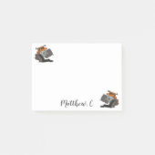 Niedlich Orange Black Monster Name Personalisiert Post-it Klebezettel (Vorderseite)