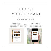 Niedlich Orange Black Pumpkin Carvelling Halloween Einladung