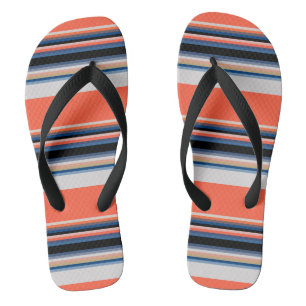 Niedlich-orange-blaue Streifen Badesandalen