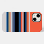 Niedlich-orange-blaue Streifen Case-Mate iPhone Hülle (Rückseite (Horizontal))