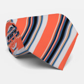 Niedlich-orange-blaue Streifen Krawatte (Gerollt)