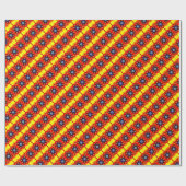 Niedlich-orange-Blume Geschenkpapier (Flach)