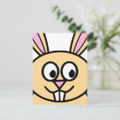Niedlich Orange Bunny Rabbit Postkarte (Stehend Vorderseite)