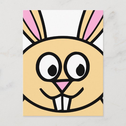 Niedlich Orange Bunny Rabbit Postkarte (Vorderseite)