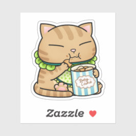 Niedlich Orange Cat Baby Aufkleber