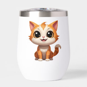 Niedlich Orange Cat Cartoon Style Character-89738