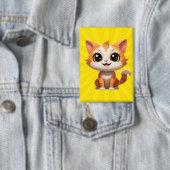 Niedlich Orange Cat Cartoon Style Character-89738 Button (Insitu)