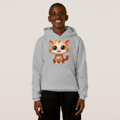 Niedlich Orange Cat Cartoon Style Character-89738 Hoodie (Vorne ganz)