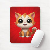 Niedlich Orange Cat Cartoon Style Character-89738 Mousepad (Mit Mouse)