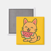 Niedlich Orange Cat Eros Bendato | Funny F Magnet (Vorderseite/Rückseite)