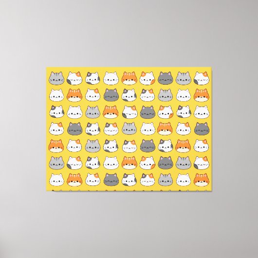 Niedlich Orange Cat Face Leinwanddruck (Vorderseite)