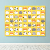 Niedlich Orange Cat Face Leinwanddruck (Insitu (Holzboden))