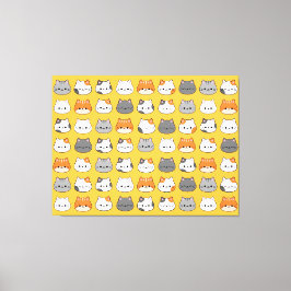 Niedlich Orange Cat Face Leinwanddruck