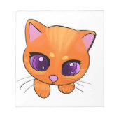 Niedlich Orange Cat Notepad Notizblock (Vorderseite)