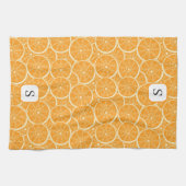 Niedlich Orange Citrus Fruit Mit Monogramm erste Geschirrtuch (Horizontal)