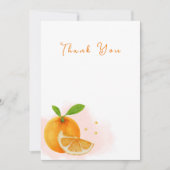 Niedlich Orange Citrus Template Baby Dusche Vielen Dankeskarte (Vorderseite)