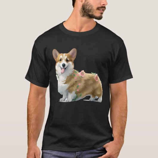 Niedlich Orange Corgi für eine positive Stimmung T T-Shirt (Vorderseite)