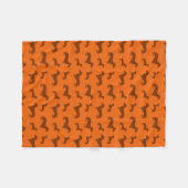 Niedlich orange Dackel Fleecedecke (Vorderseite (Horizontal))