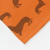 Niedlich orange Dackel Fleecedecke (Ecke)