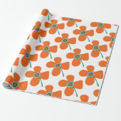 Niedlich Orange Daisy Pop Summer Blume Whimsical G Geschenkpapier (Ungerollt)