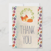 Niedlich Orange Fox mit Kraut Danke (Vorderseite)