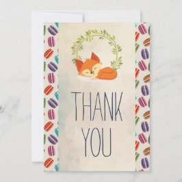 Niedlich Orange Fox mit Kraut Danke