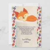Niedlich Orange Fox mit Kraut Danke (Rückseite)
