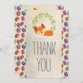 Niedlich Orange Fox mit Kraut Danke (Vorne/Hinten)