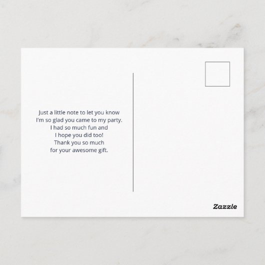 Niedlich Orange Fox Muster Vielen Dank Postkarte (Rückseite)