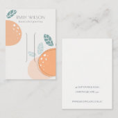 Niedlich Orange Frucht Abstrakte Fetthaarklammer D Visitenkarte (Vorne/Hinten)