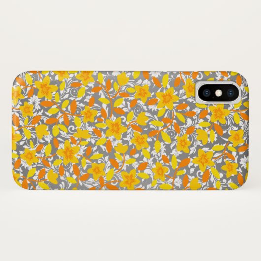 Niedlich orange-gelbe Blume Case-Mate iPhone Hülle (Rückseite (Horizontal))