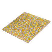 Niedlich orange-gelbe Blume Fliese (Seite)