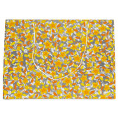 Niedlich orange-gelbe Blume Große Geschenktüte (Vorderseite)