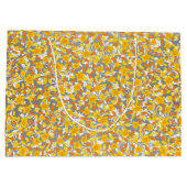 Niedlich orange-gelbe Blume Große Geschenktüte (Rückseite)