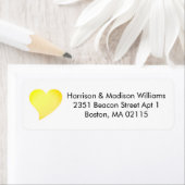 Niedlich orange gelbe Rücksendeadresse (Insitu)